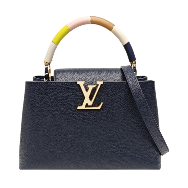 CAPUCINES MM Calfskin Blue