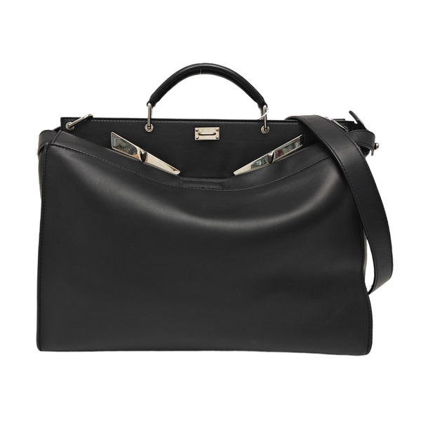 Peekaboo Large Calfskin Black