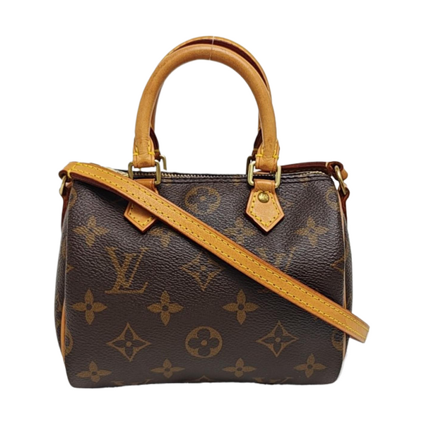 SPEEDY Nano Monogram Coated Canvas Brown