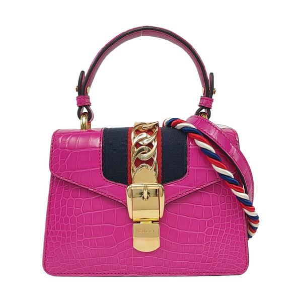Sylvie Mini Crocodile Red