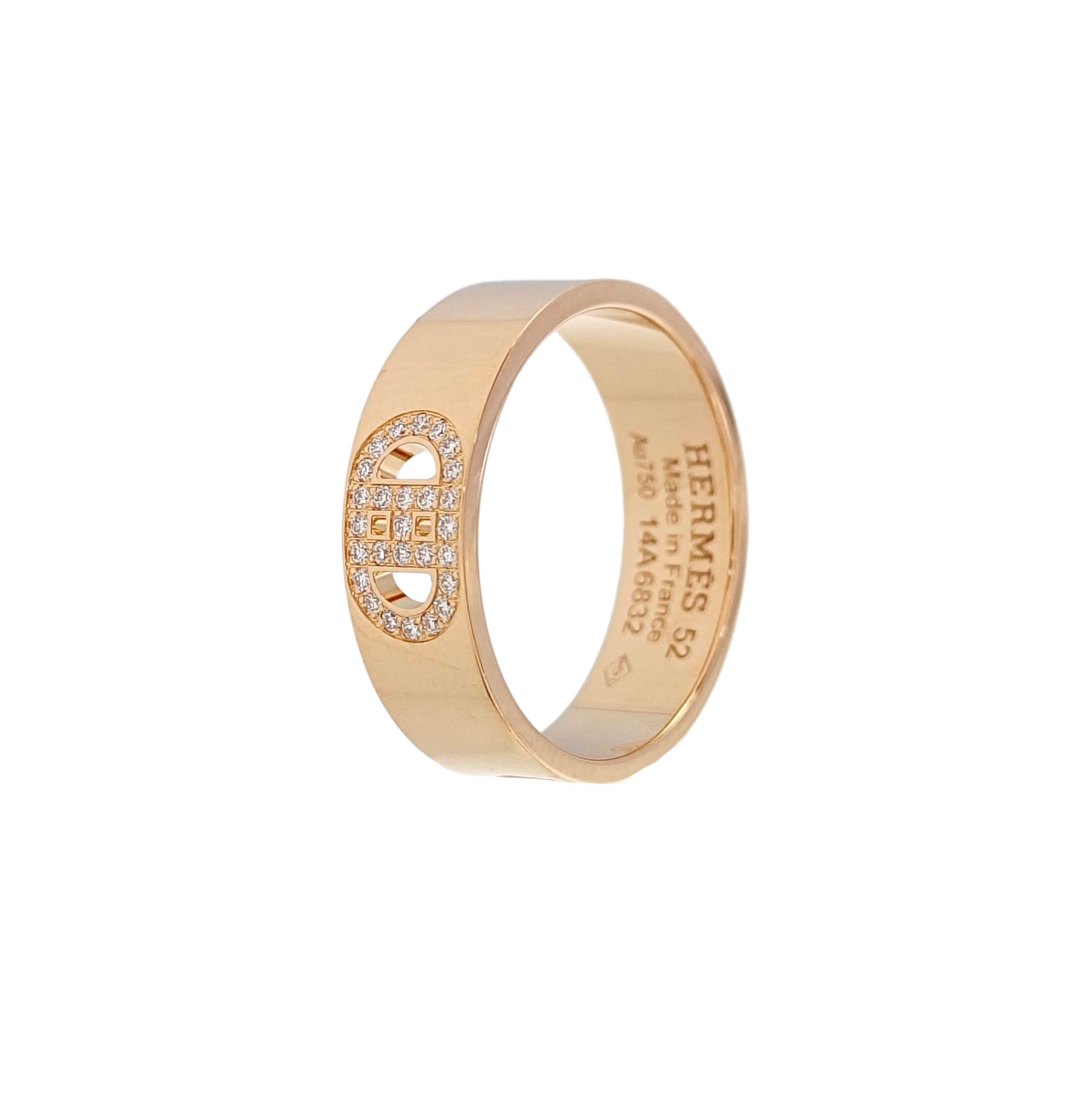 H D'ancre 18k Rose Gold Ring EU 52