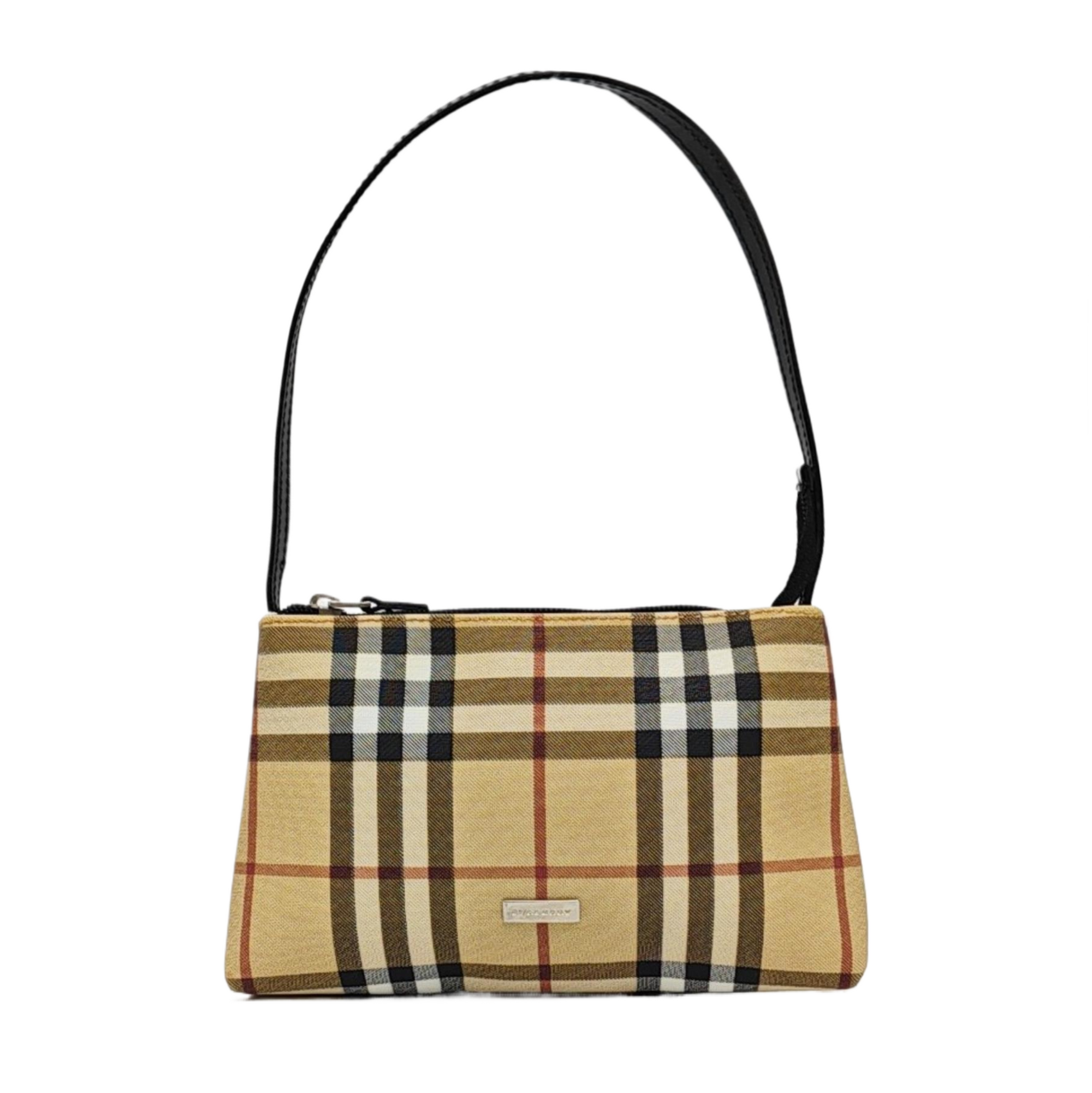 Coated Canvas Top Handle Bag Beige