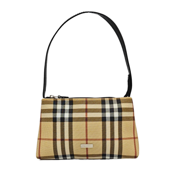 Coated Canvas Top Handle Bag Beige