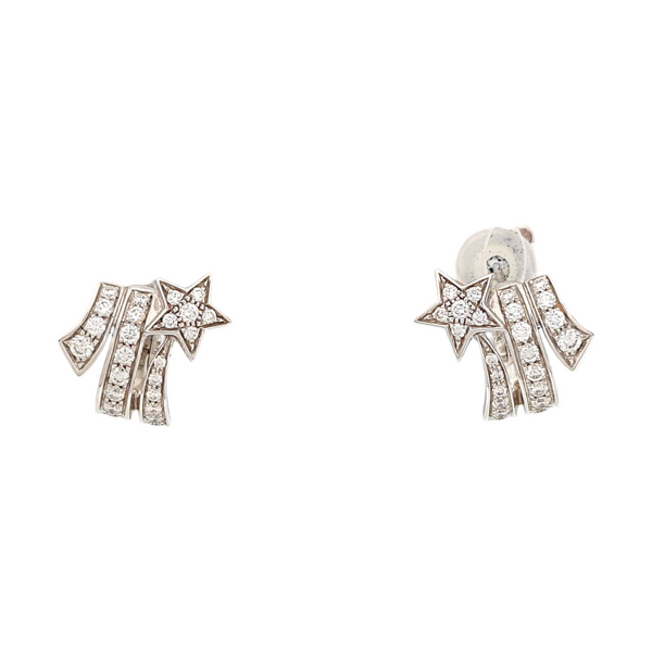 COMÈTE 18k White Gold Silver Clip On Earrings