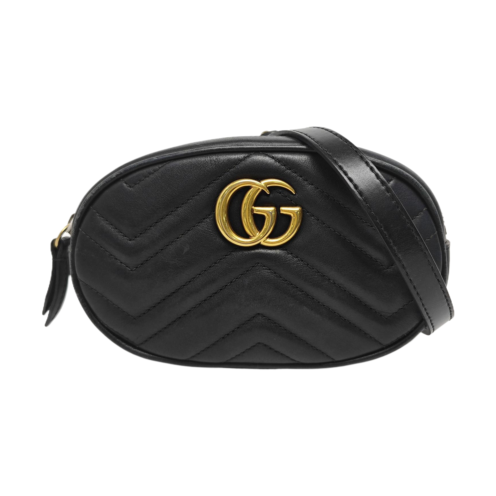 GG Marmont Small Quilted Calfskin Black