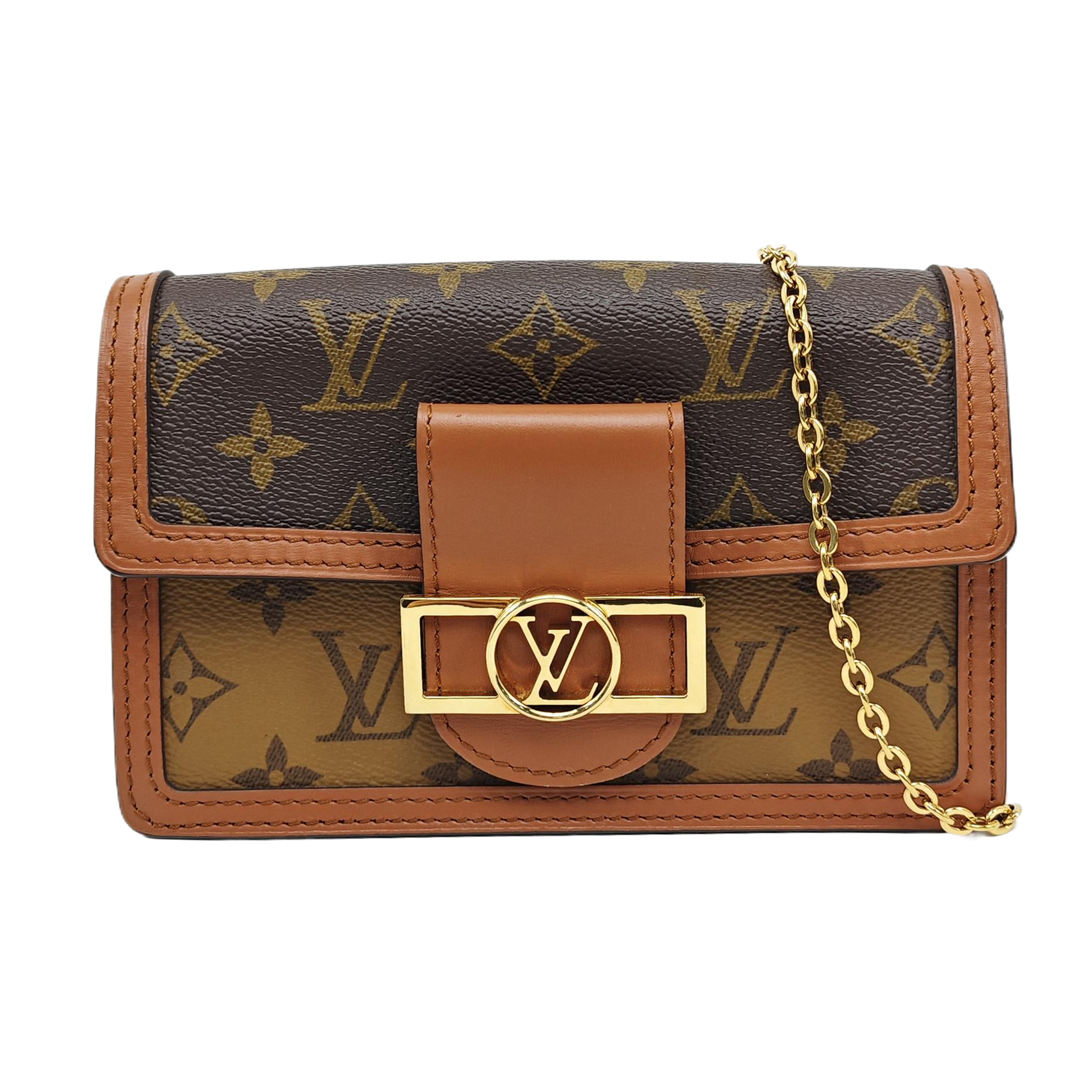 DAUPHINE WOC Monogram Coated Canvas Brown