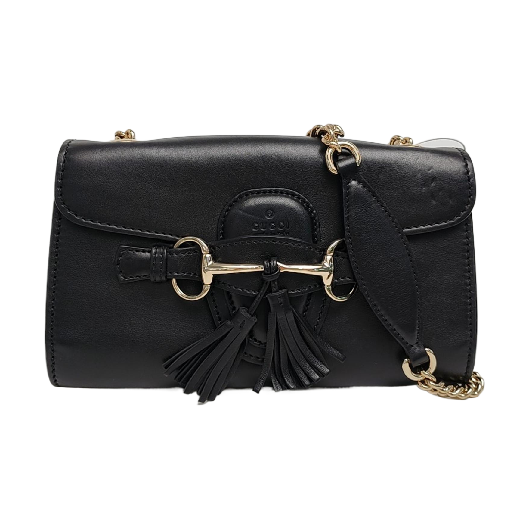 Emily Chain Calfskin Black