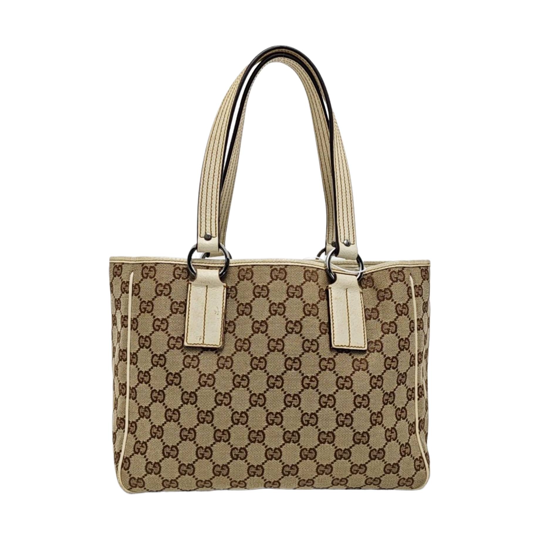 Monogram Canvas Tote Bag Beige