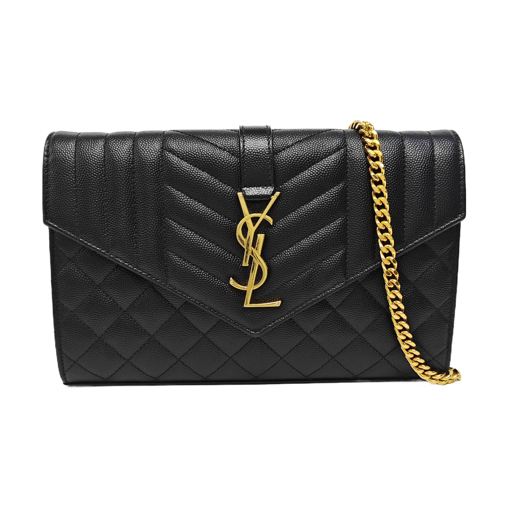 MONOGRAM Medium Chevron Calfskin Black