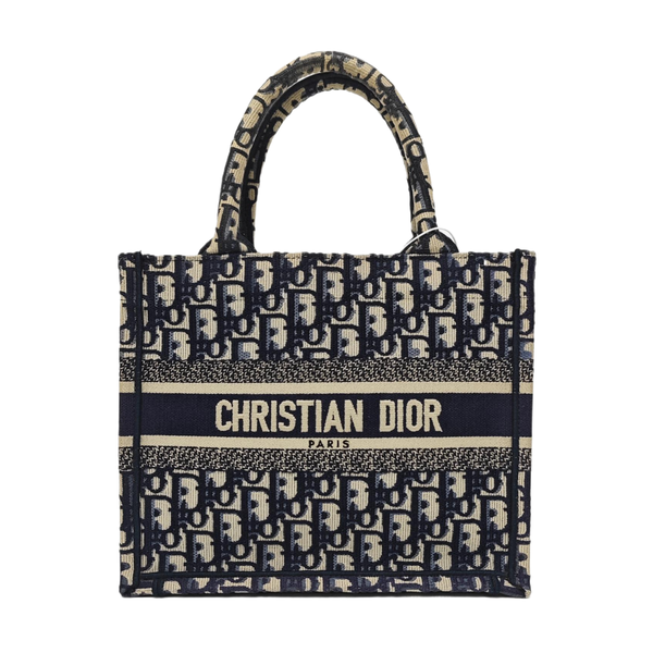 Book Tote Small Oblique Canvas Blue