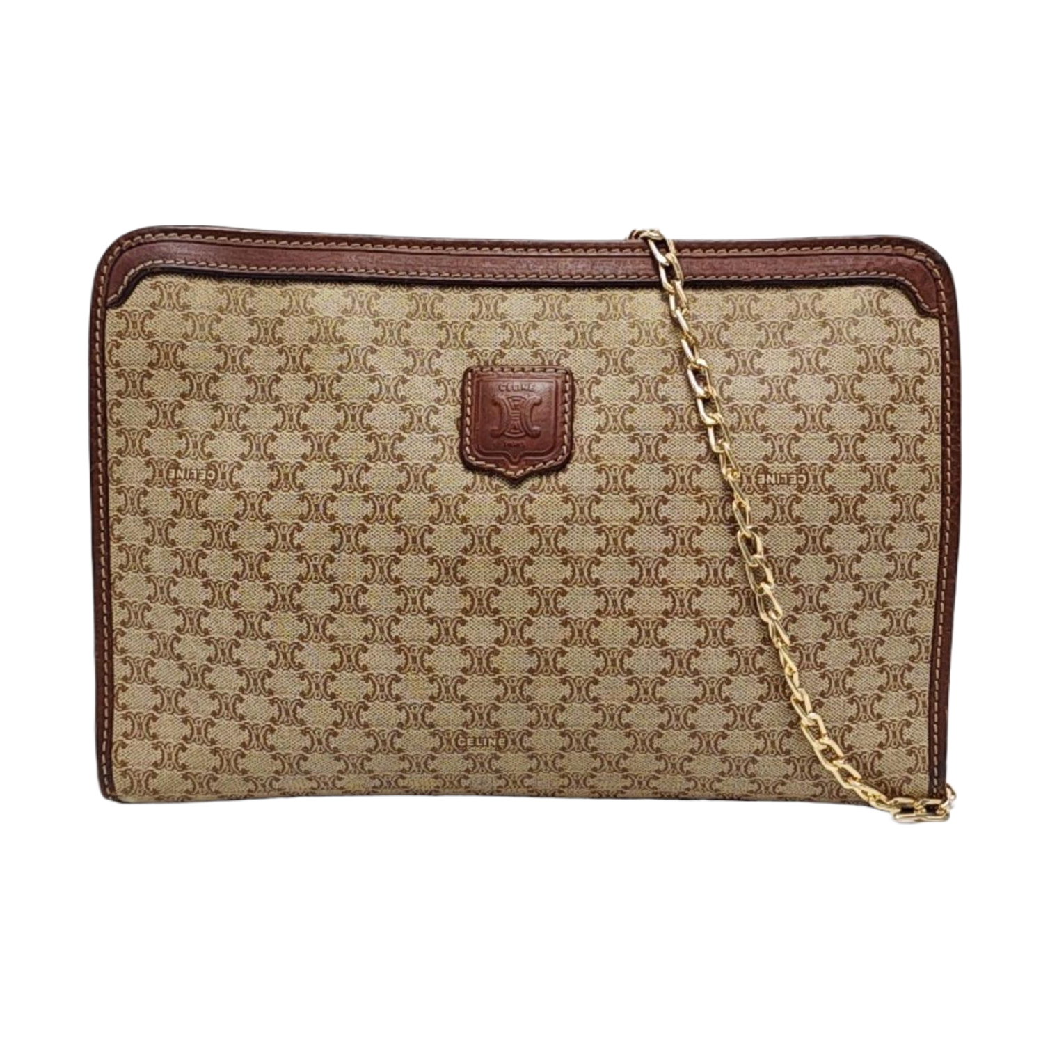 MACADAM CLUTCHES Coated Canvas Beige