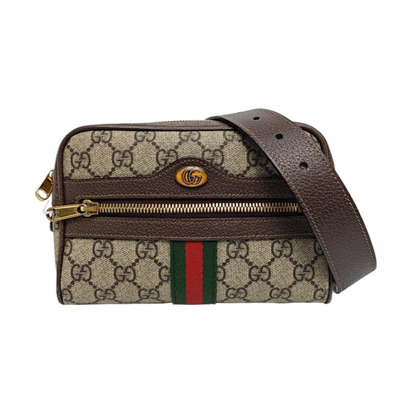 Ophidia Small Monogram Coated Canvas Beige