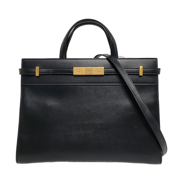 Authenticated pre-owned  MANHATTAN Small Calfskin Black - Tote Bag at Looply