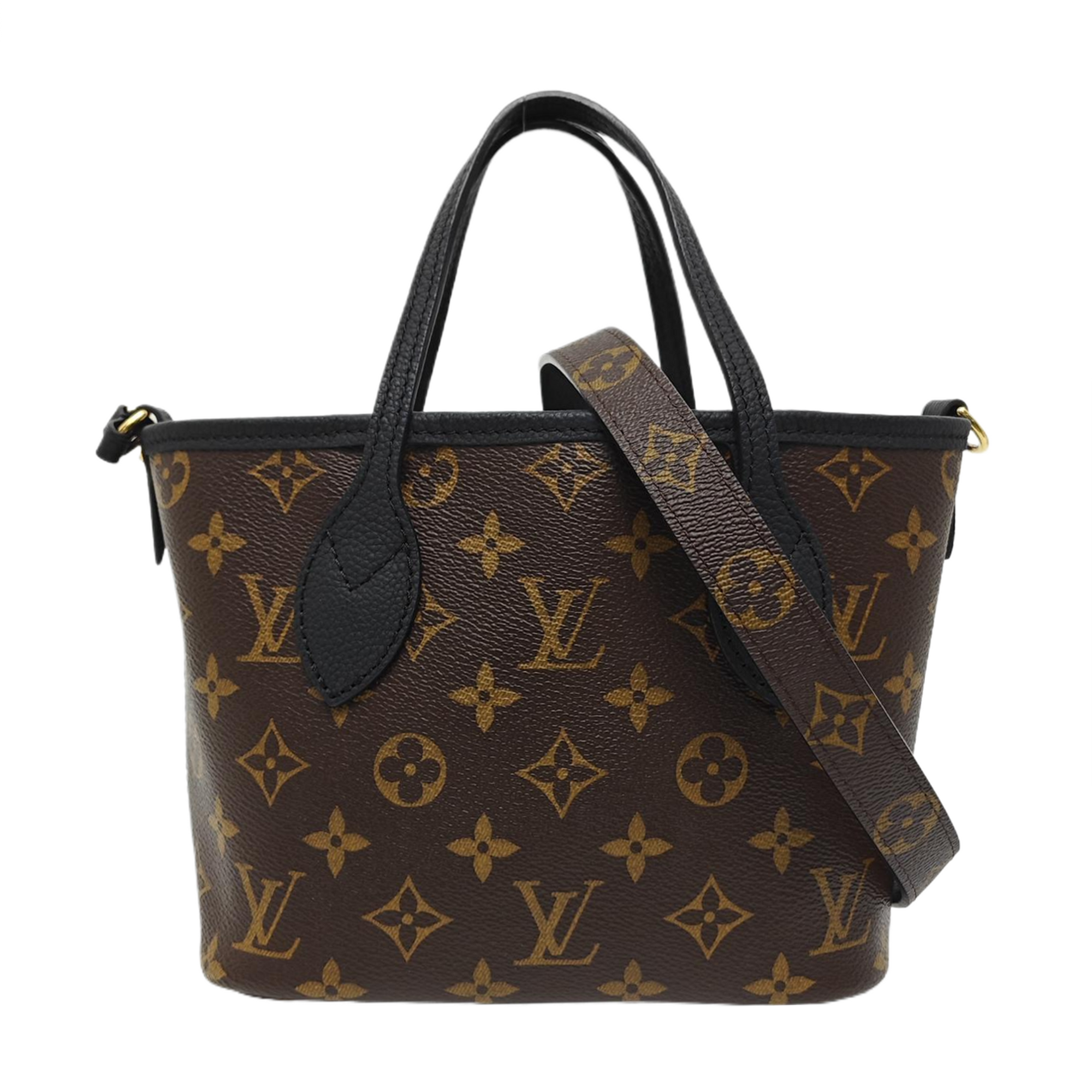 NEVERFULL INSIDE OUT BB Monogram Coated Canvas Black
