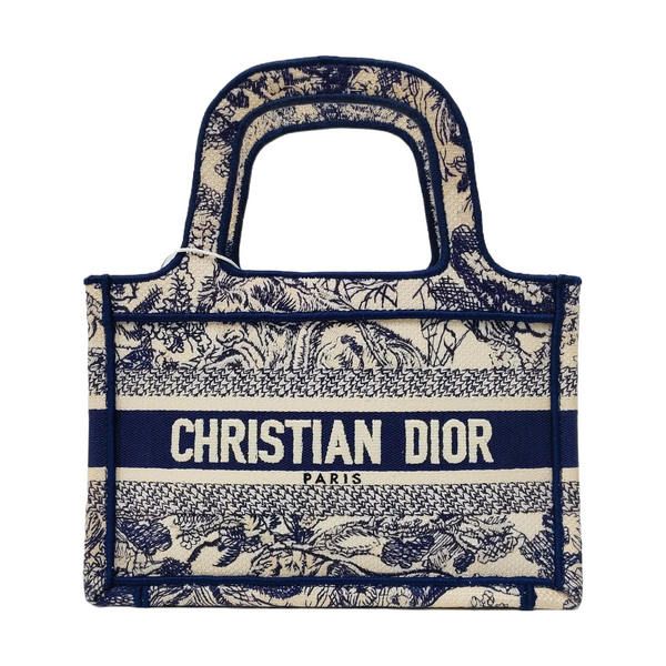 Authenticated pre-owned  Book Tote Mini Fabric Blue - Tote Bag at Looply