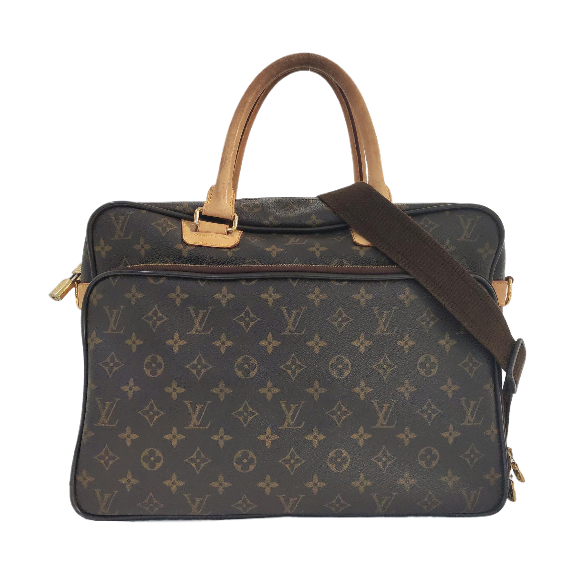 ICARE Monogram Coated Canvas Brown