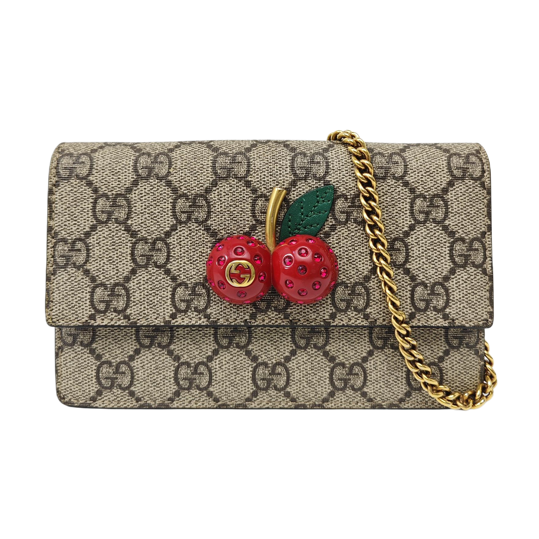 GG Supreme Mini Monogram Coated Canvas Beige