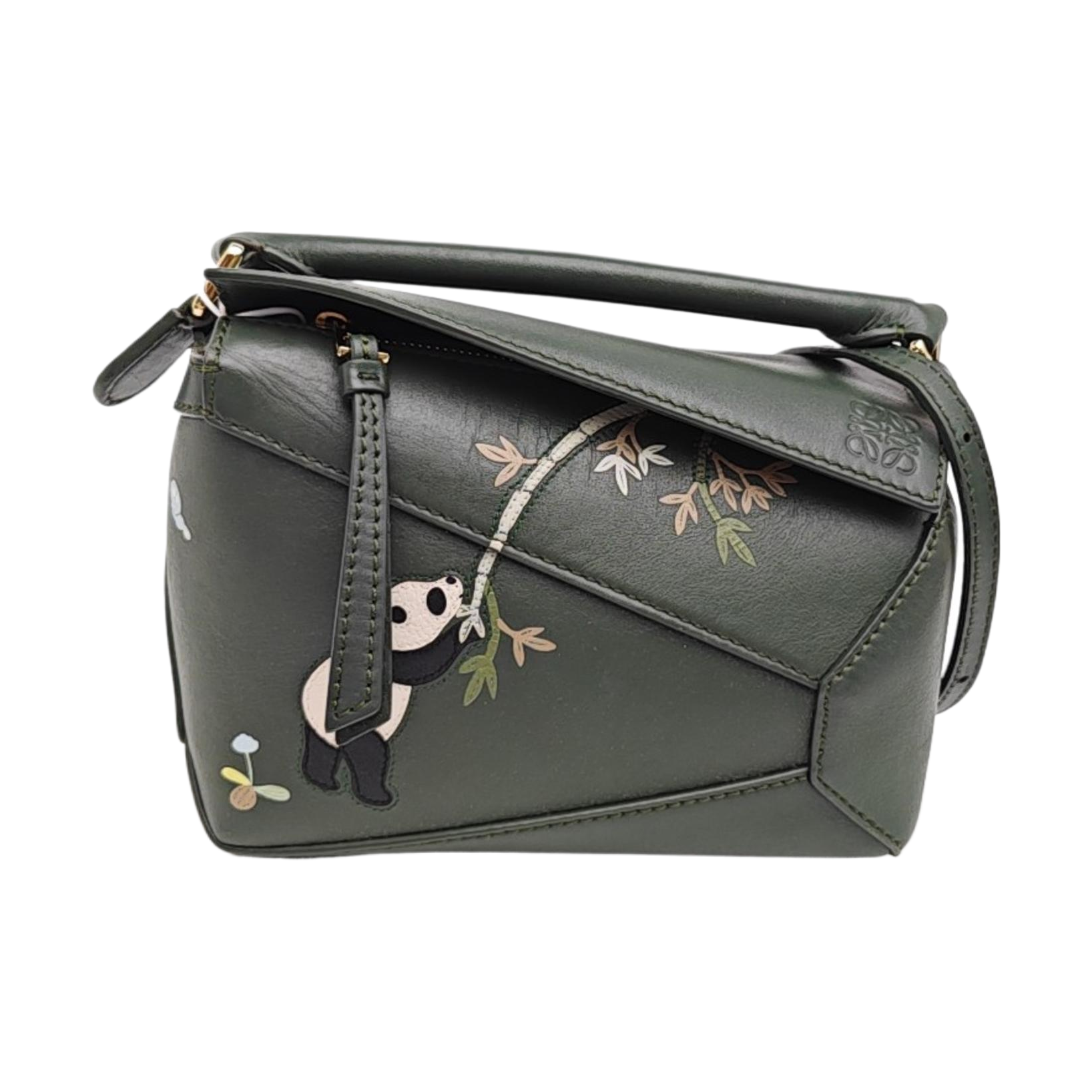 Puzzle Mini Calfskin Green