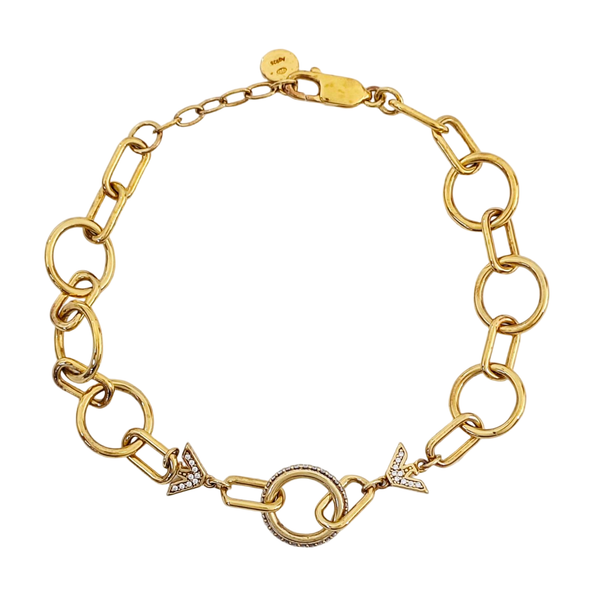 Pulsera de oro de plata de ley 925
