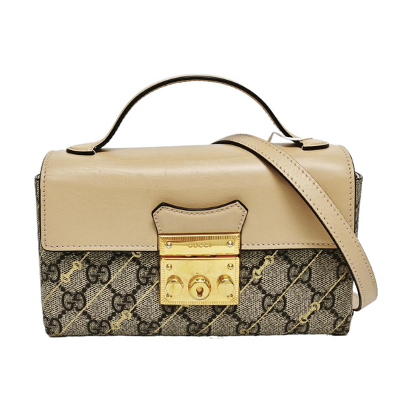 Authenticated pre-owned  Padlock Mini Monogram Canvas Beige - Shoulder Bag at Looply