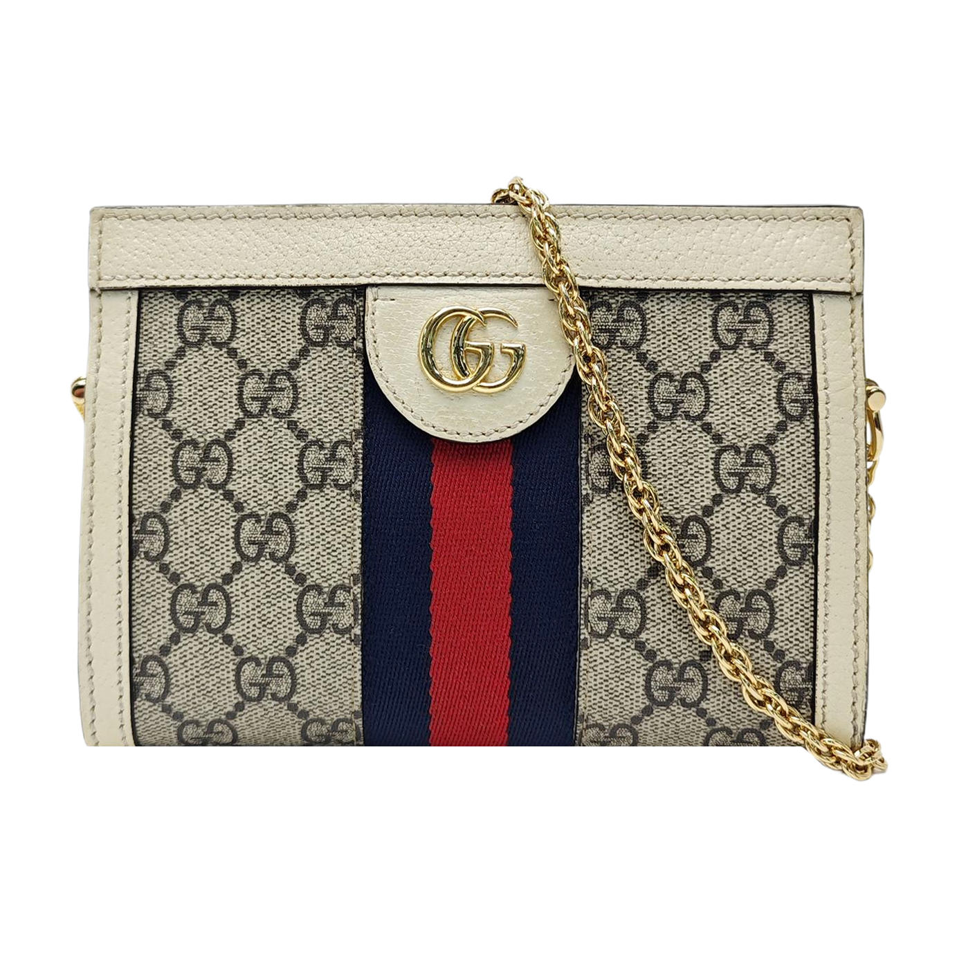 Ophidia Mini Monogram Coated Canvas Beige