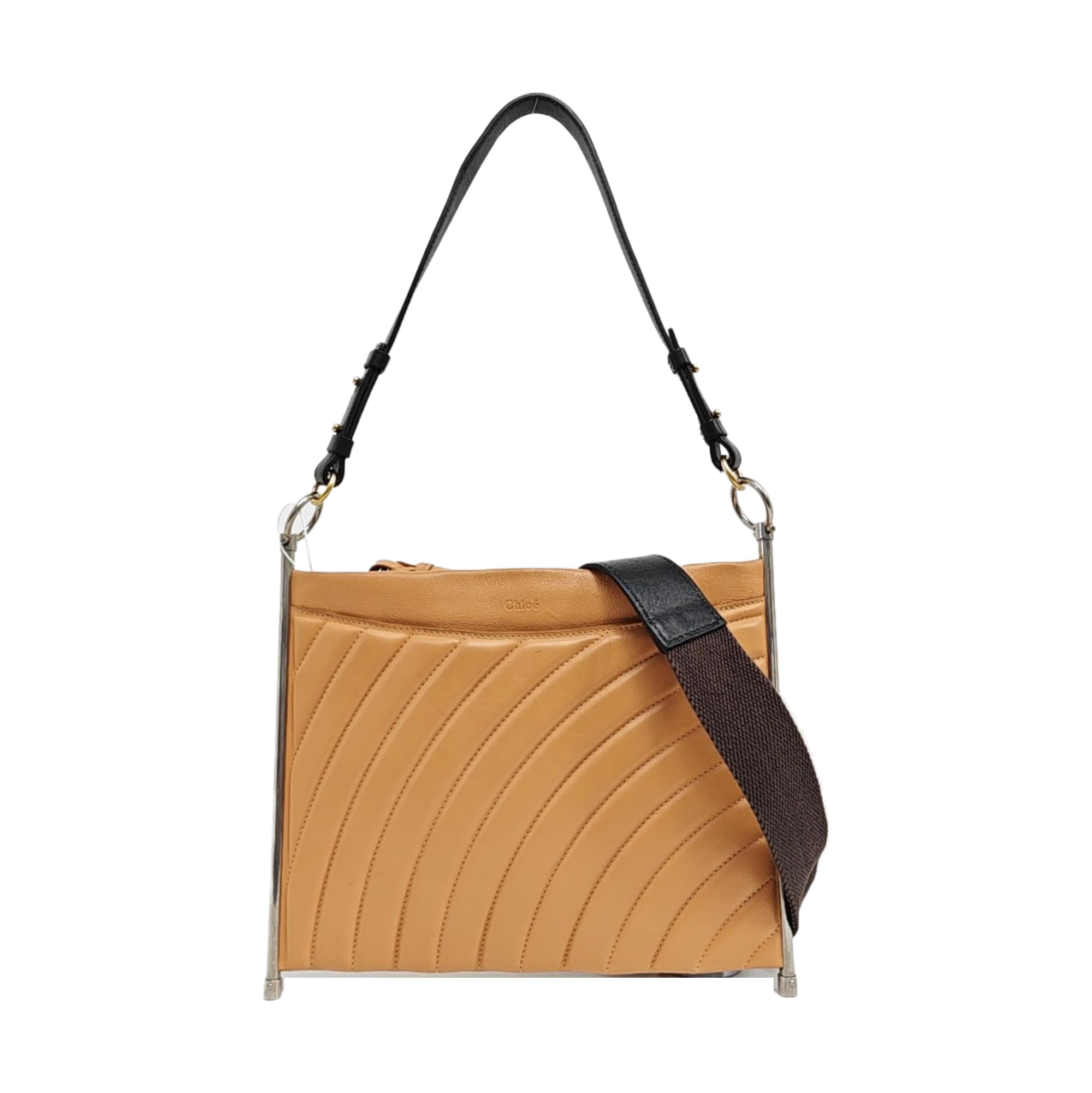 Roy Medium Quilted Calfskin Beige