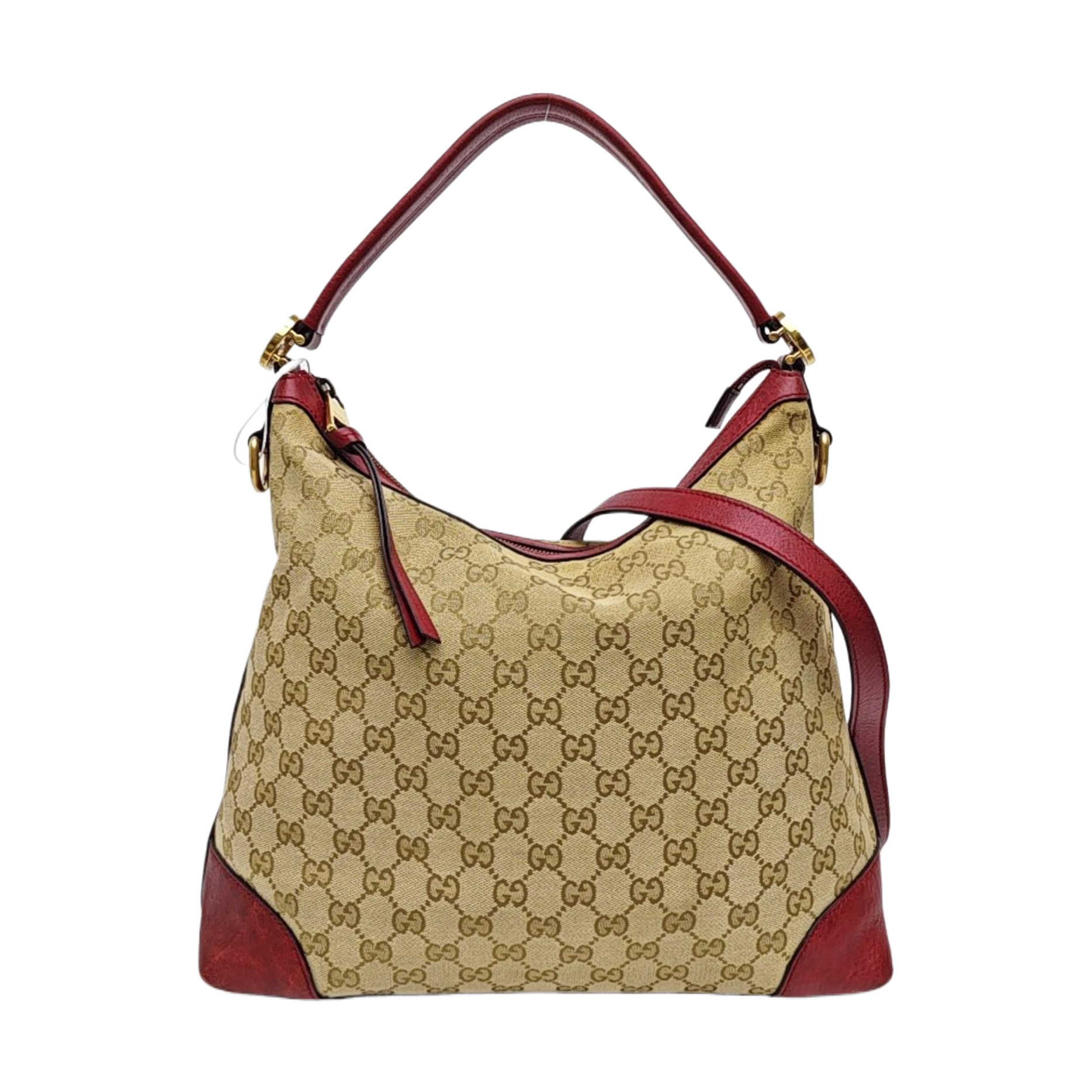 Monogram Canvas Shoulder Bag Beige