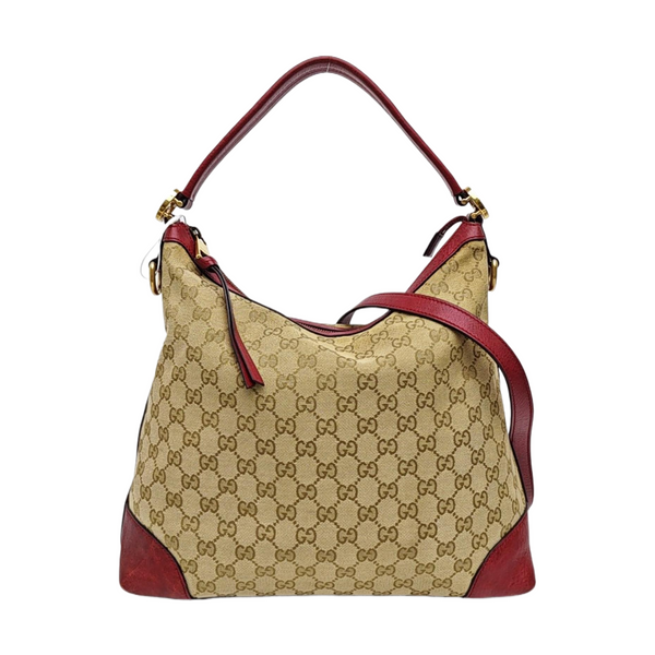 Monogram Canvas Shoulder Bag Beige