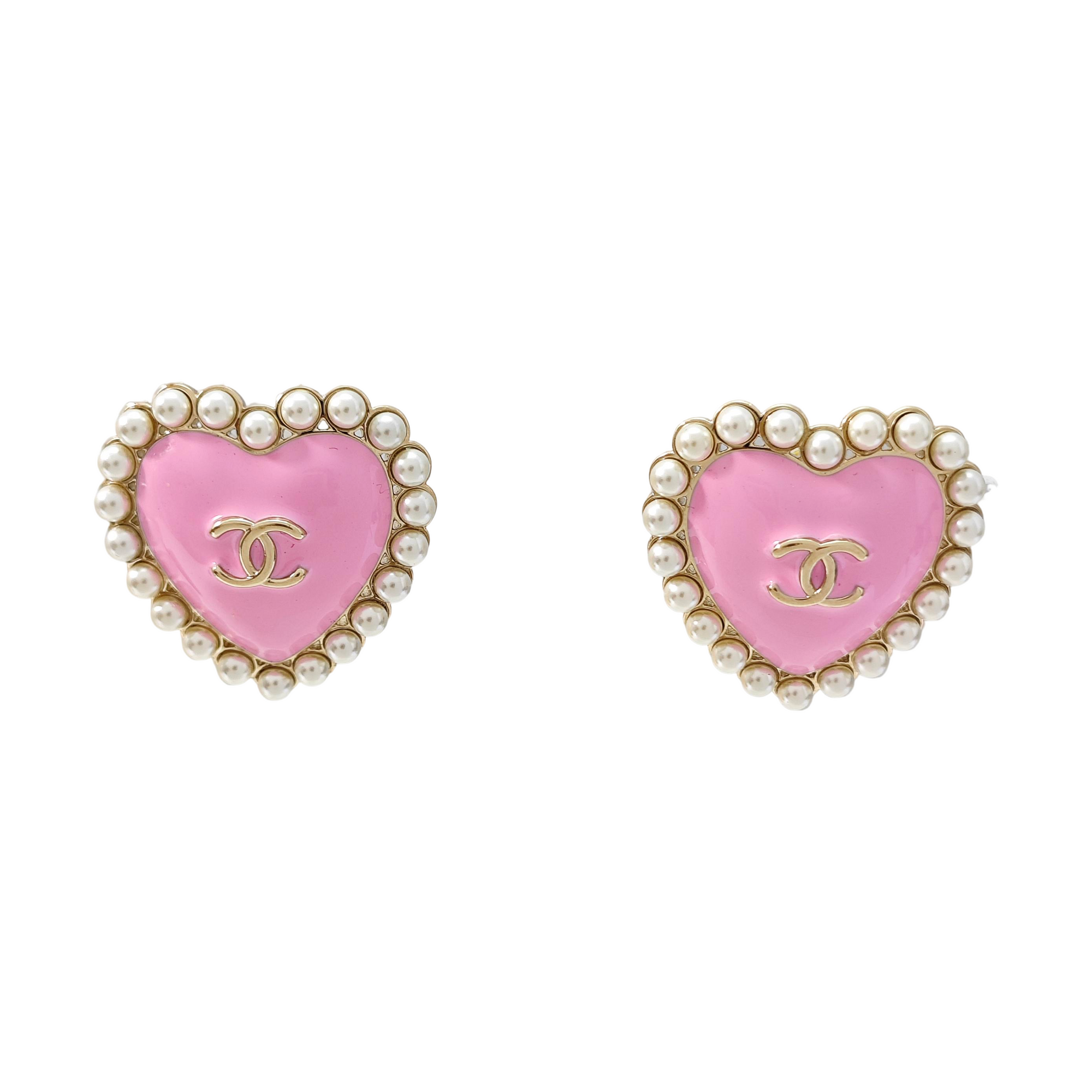 Metal Red Stud Earrings