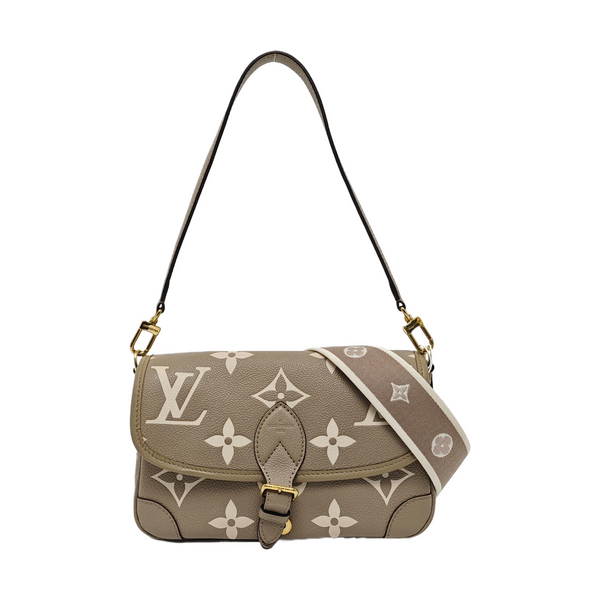 DIANE Monogram Calfskin Gray