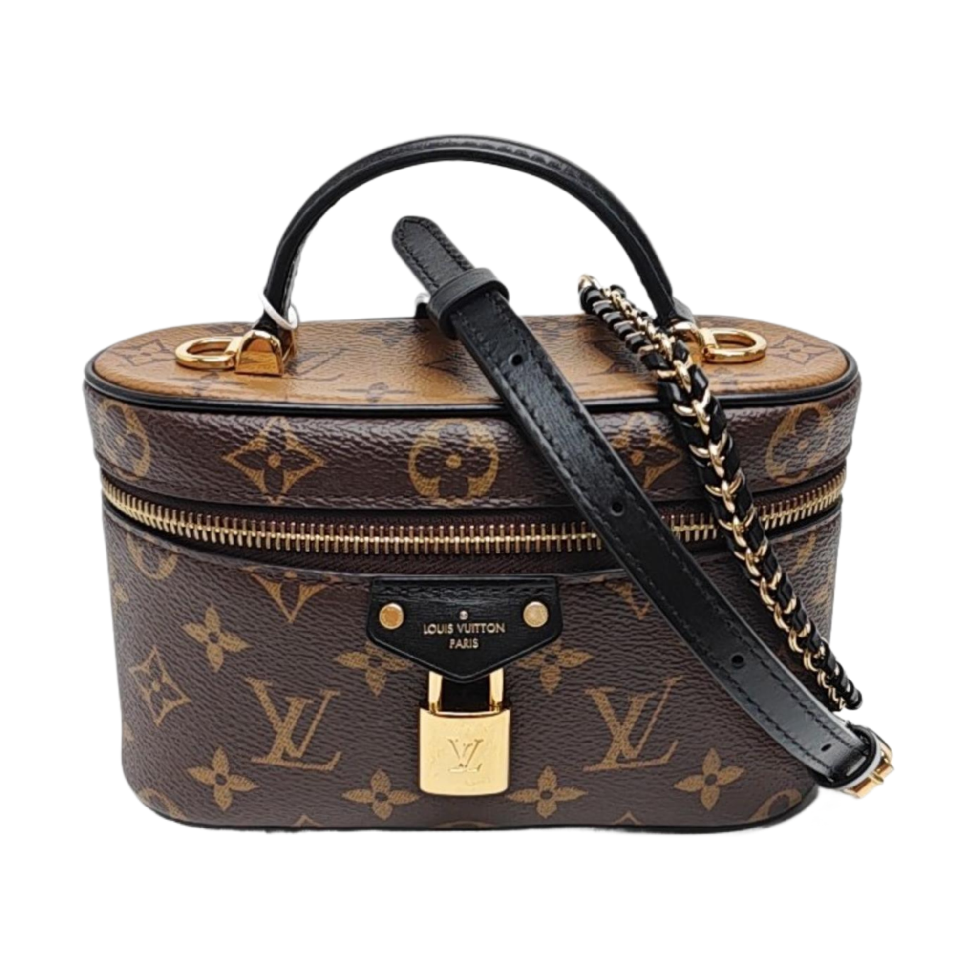 Vanity Chain Pouch Monogram Coated Canvas Brown