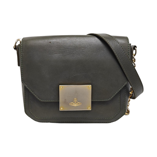 Calfskin Shoulder Bag Gray