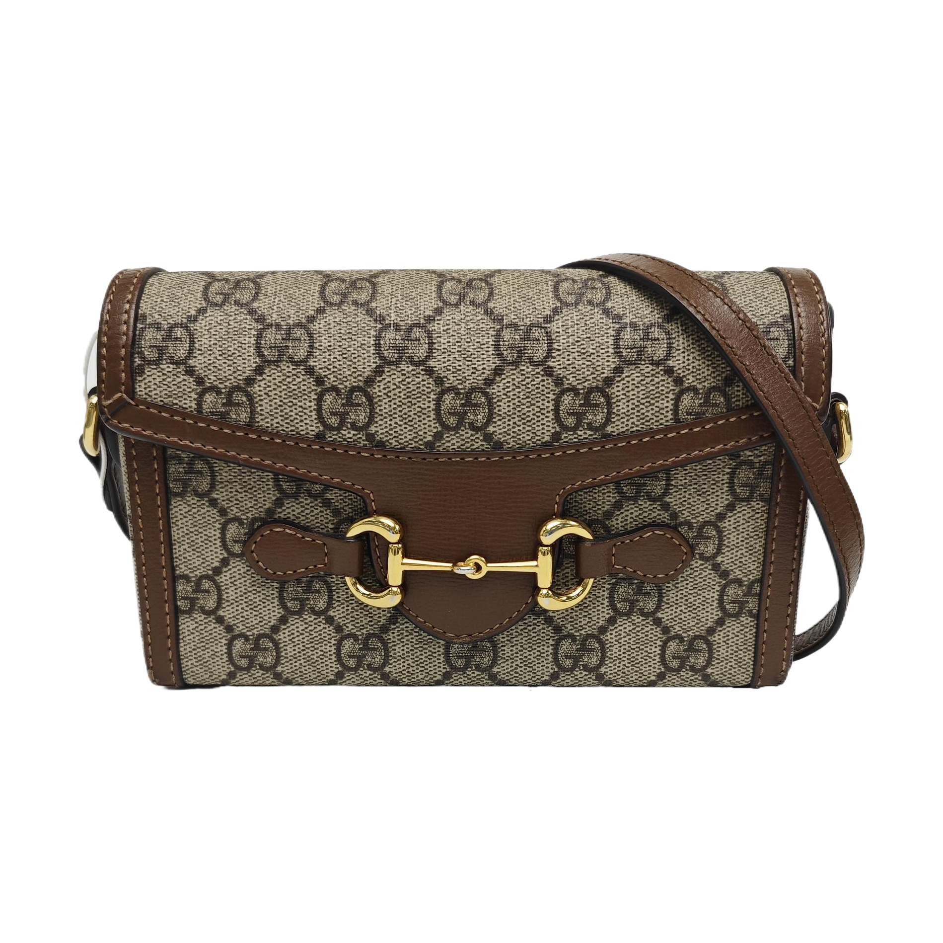 Horsebit 1955 Mini Monogram Coated Canvas Beige