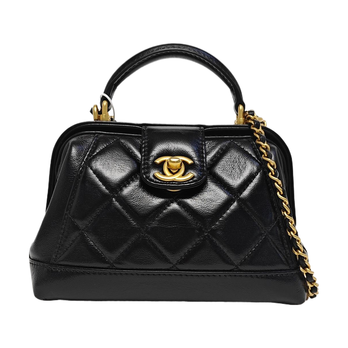 Quilted Lambskin Shoulder Bag Mini Black