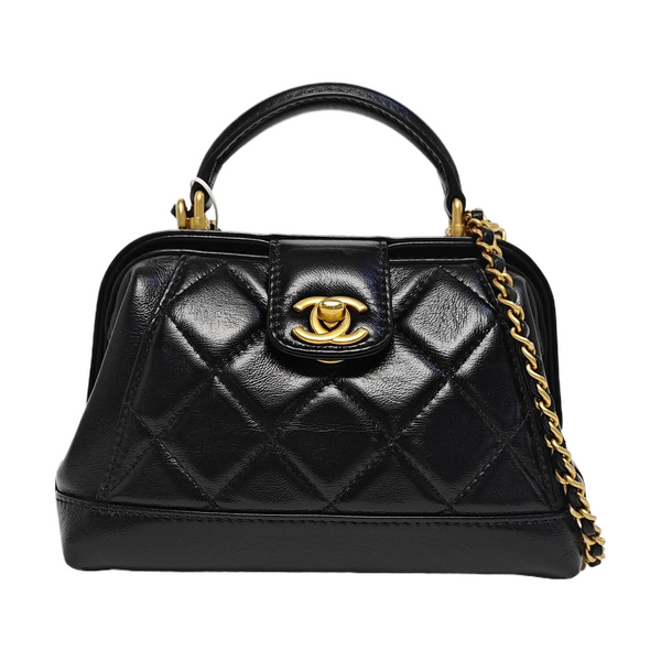 Quilted Lambskin Shoulder Bag Mini Black