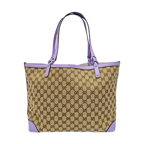 Monogram Canvas Tote Bag Brown
