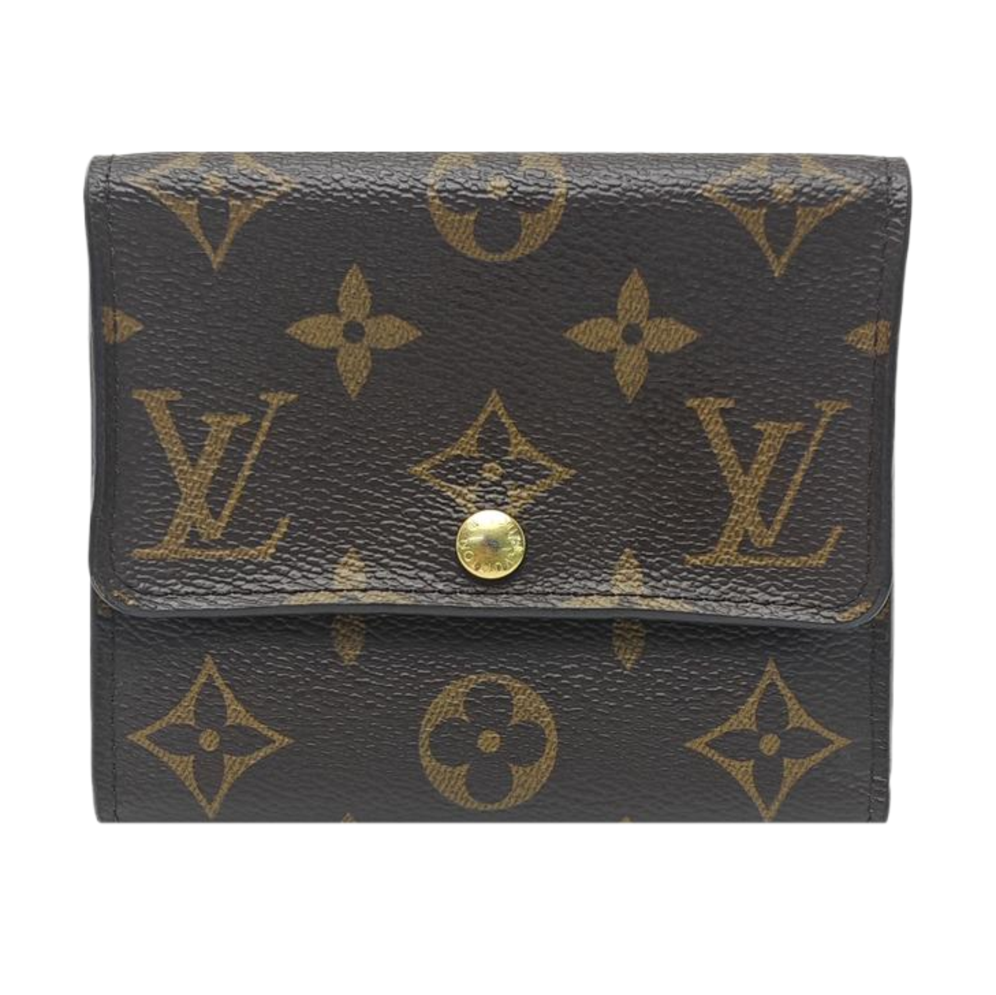 ANAIS Monogram Coated Canvas Brown Wallet