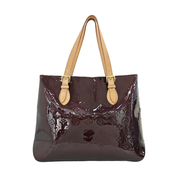 BRENTWOOD Monogram Patent Calfskin Red