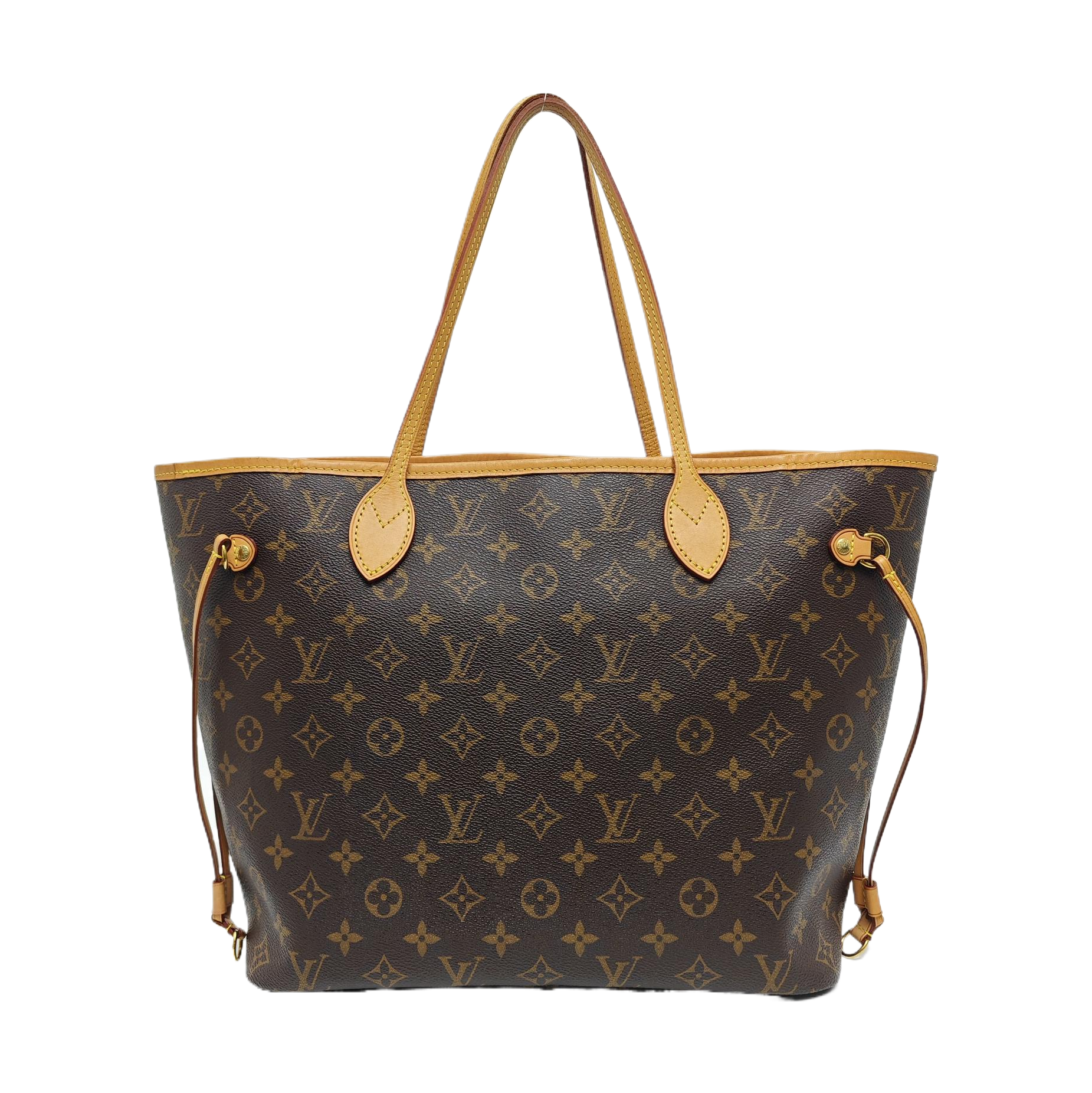 NEVERFULL MM Monogram Coated Canvas Brown
