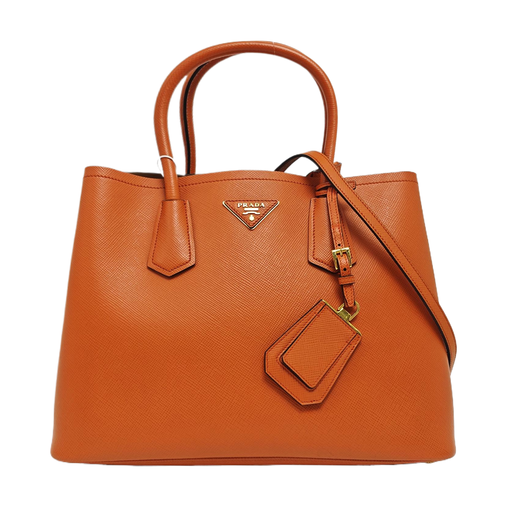 Double Medium Saffiano Calfskin Orange