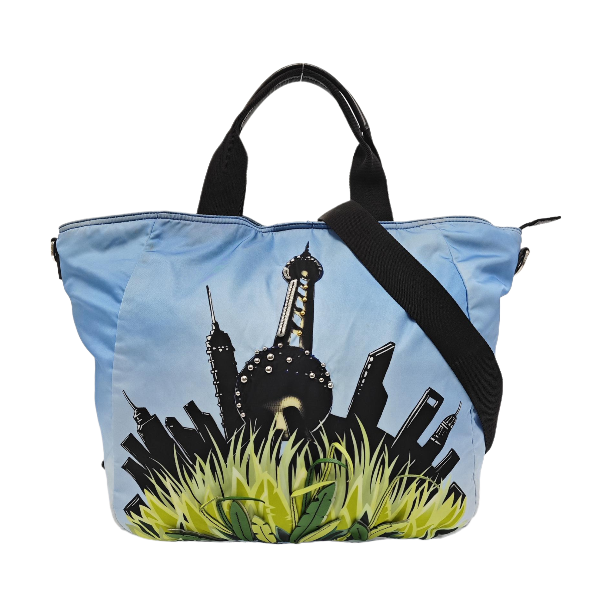 Nylon Shoulder Bag Blue