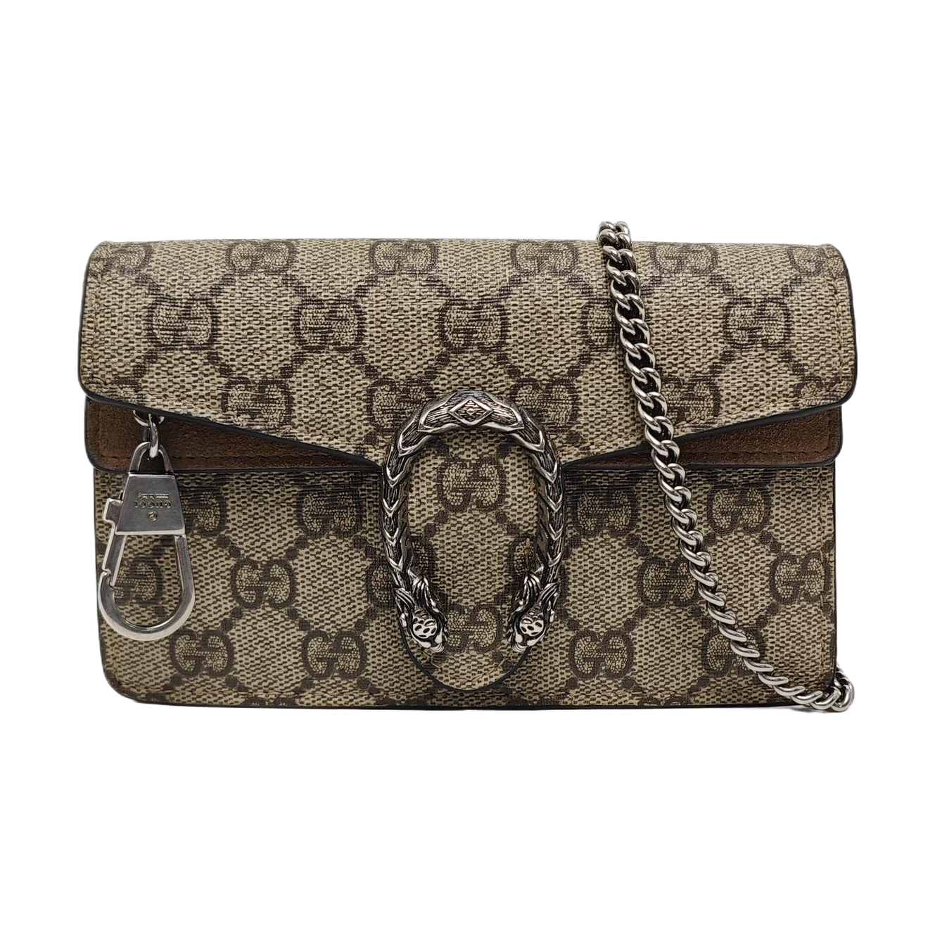 Dionysus Super Mini Monogram Coated Canvas Beige