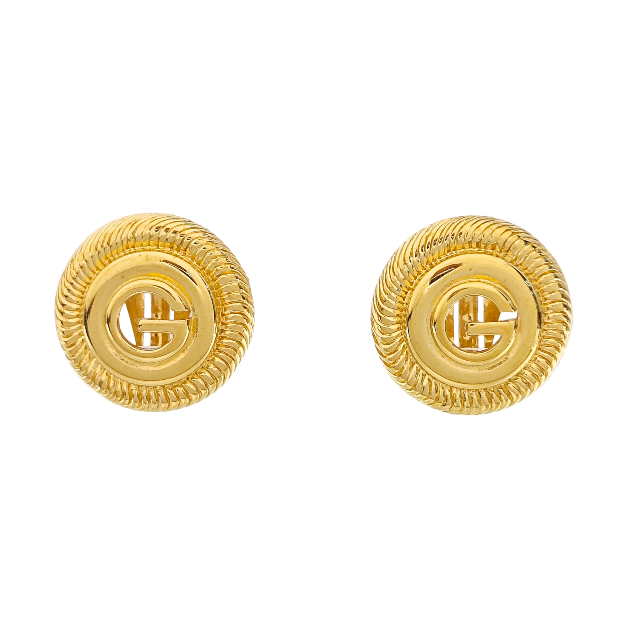 Metal Gold Clip On Earrings