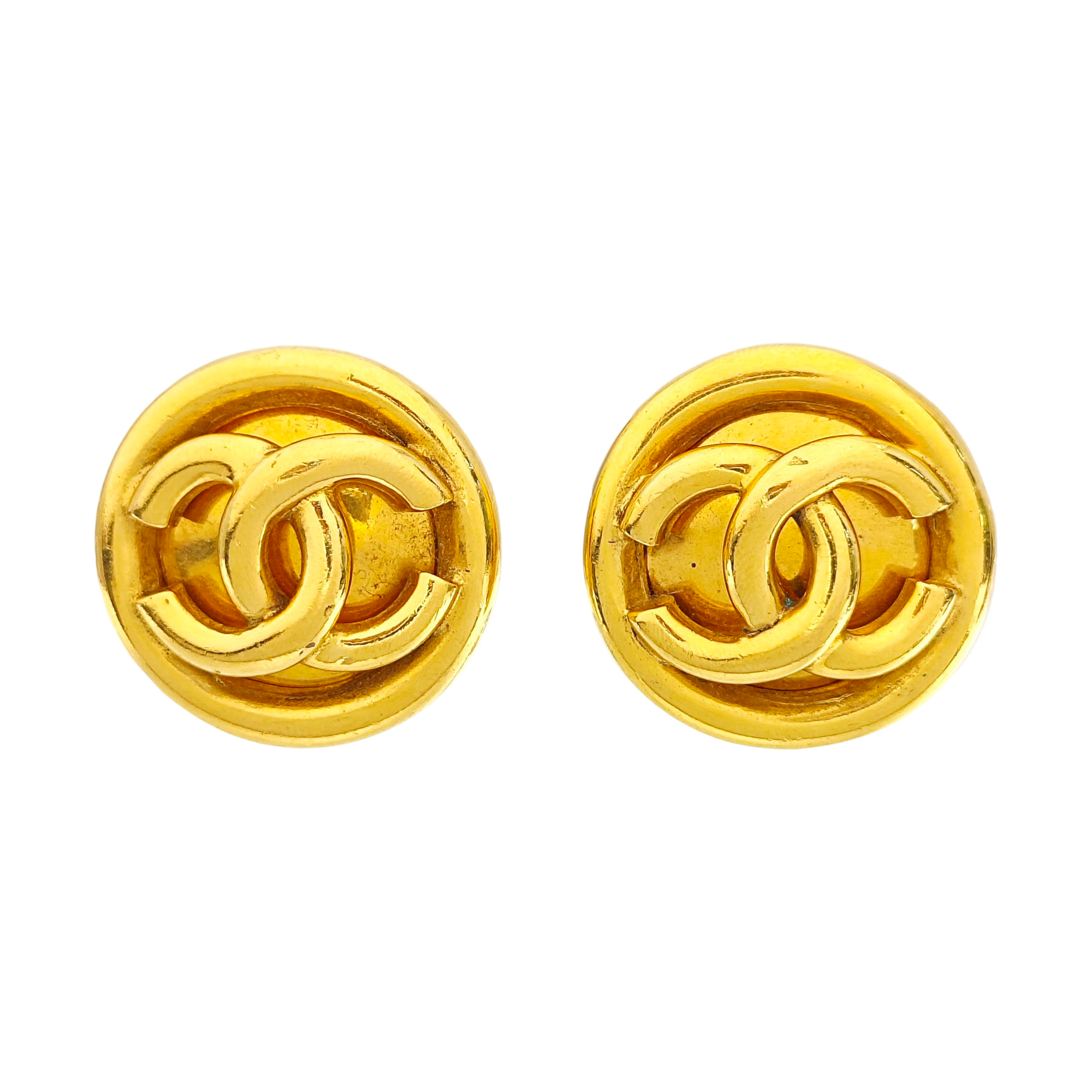 Metal Gold Clip On Earrings