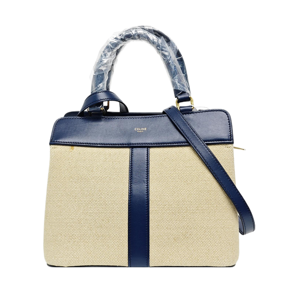 CABAS DE FRANCE Small Canvas White