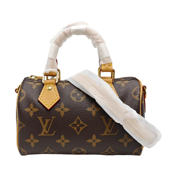 SPEEDY Nano Monogram Coated Canvas Brown