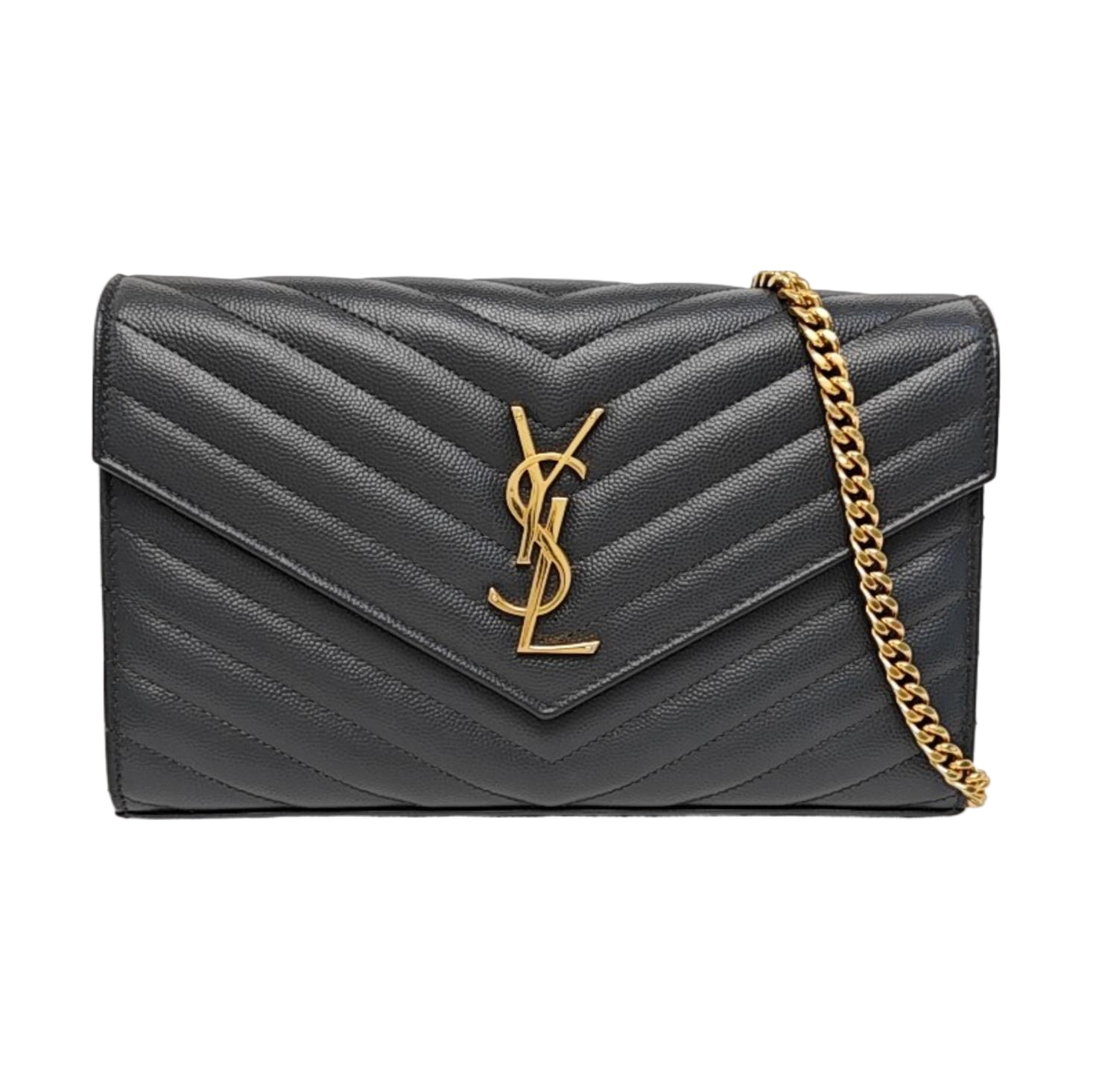 MONOGRAM Medium Chevron Calfskin Gray