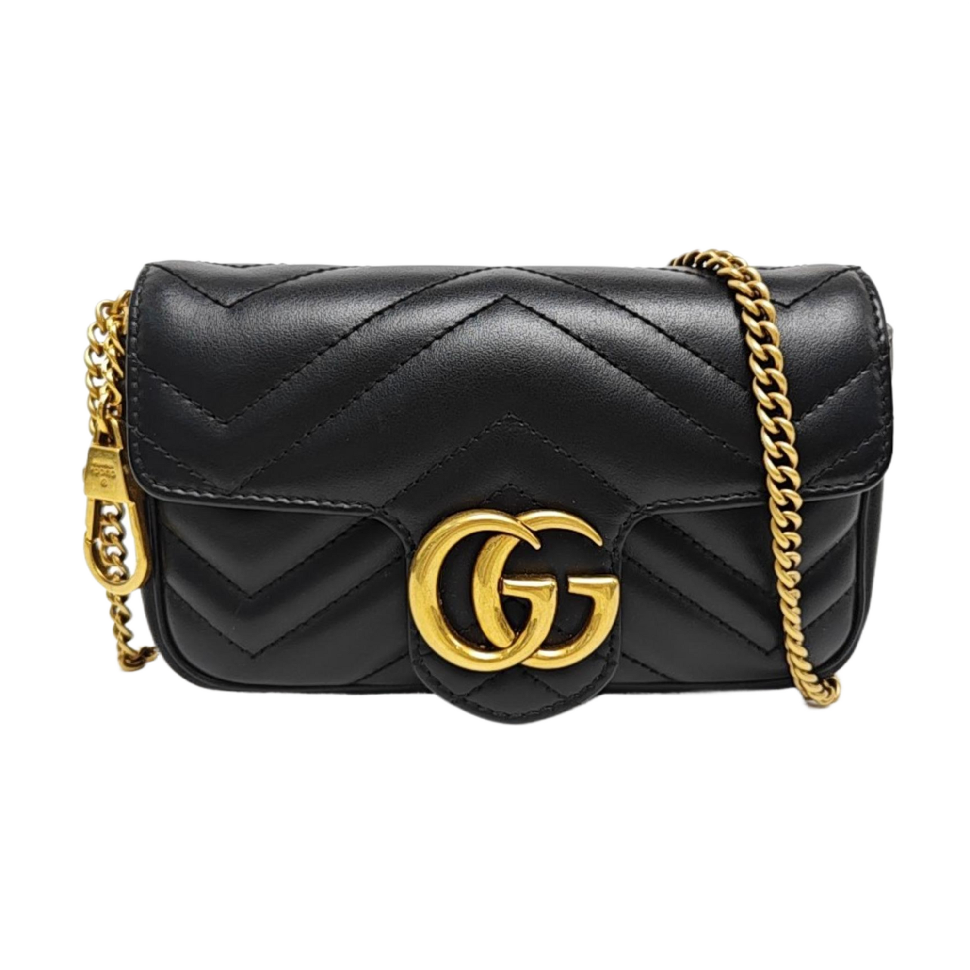 GG Marmont Mini Quilted Calfskin Black