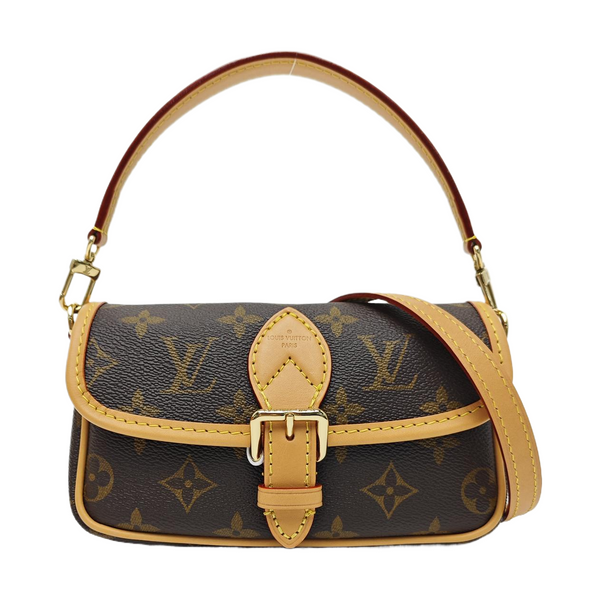 DIANE Nano Monogram Coated Canvas Brown