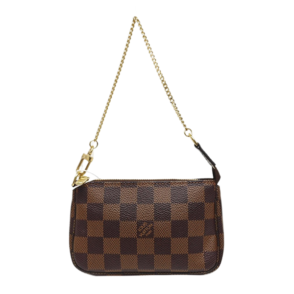 ACCESSOIRES Mini Damier Ebene Coated Canvas Brown